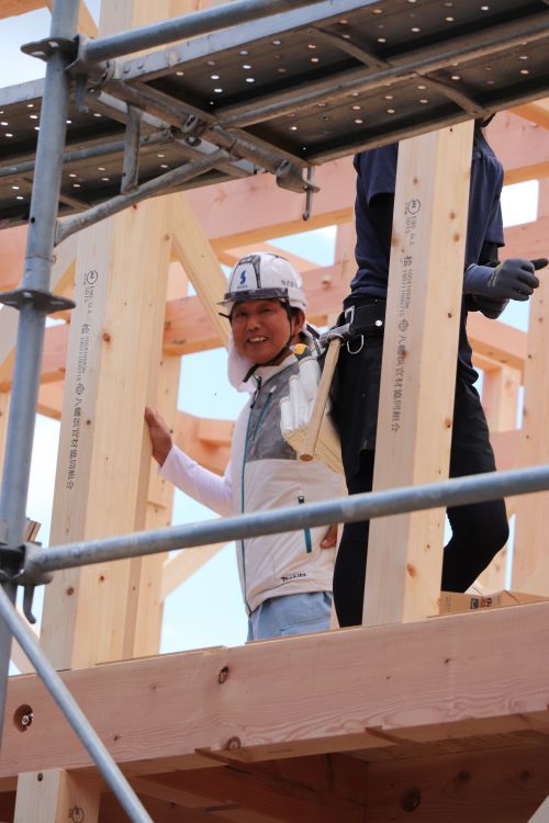 サムラホーム山県市工務店注文住宅間取り設計大工さん棟梁建前上棟記念日