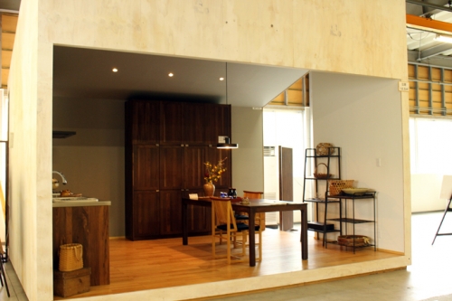 ウッドワン岐阜瑞浪ショールーム無垢キッチン無垢材